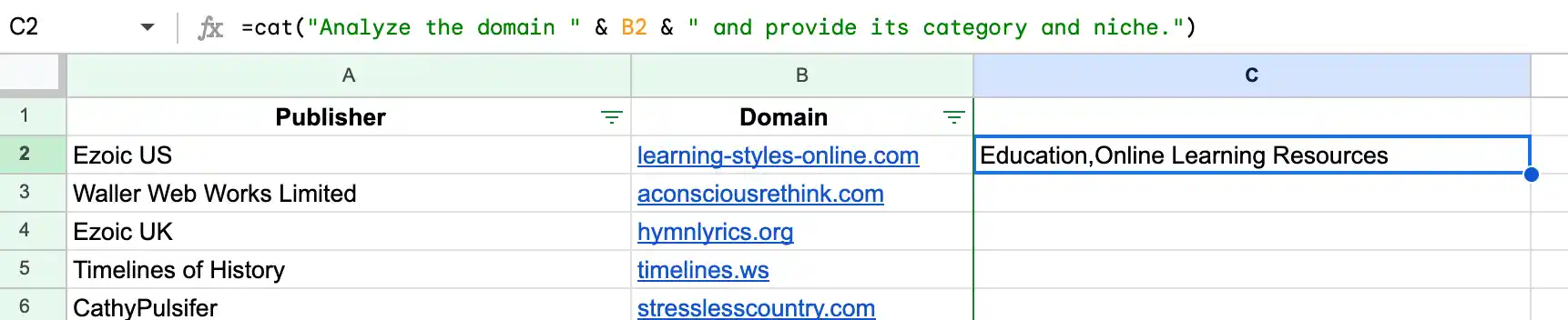 Google app script success screenshot